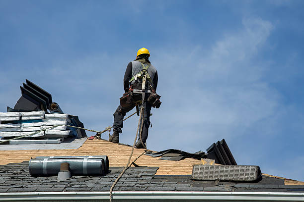 Professional Flat Roof Repair technician working in Marinette, WI